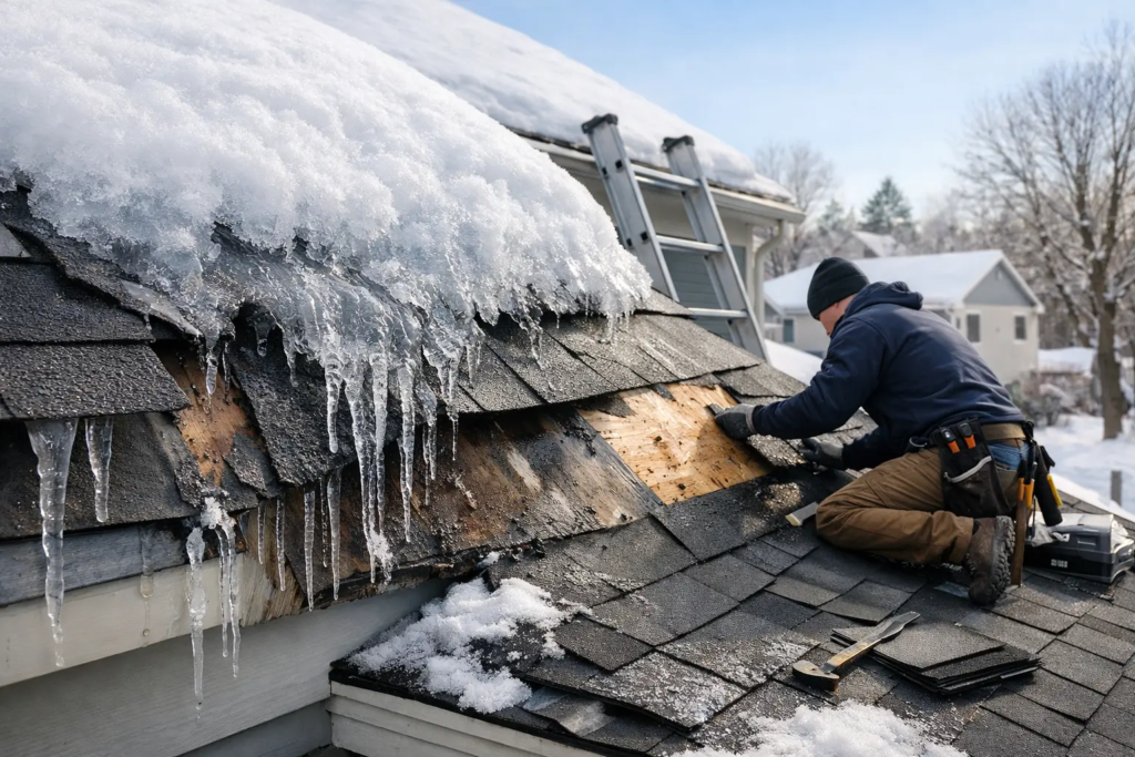 Ice Dam Roof Damage Repair for Upstate Homes